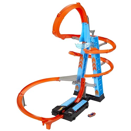 Hot Wheels Pista de Coches Torre de Choques en el aire (Mattel GWT39)