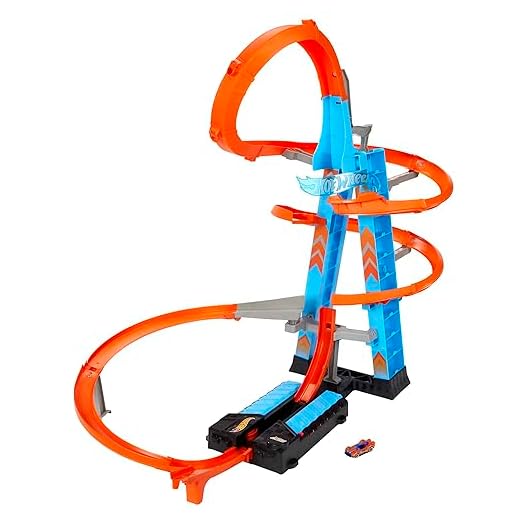 Hot Wheels - Pista y garaje para coches de juguetes, regalo para niños y niñas +5 años (Mattel GWT39), Embalaje sostenible