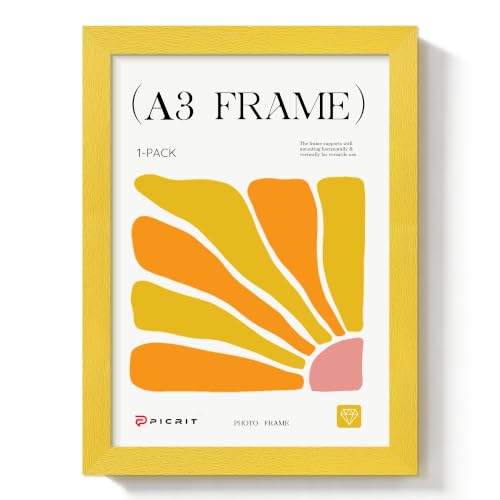 Picrit 11.7x16.5 Picture Frame, Poster Frame for Wall Mounting, Orange