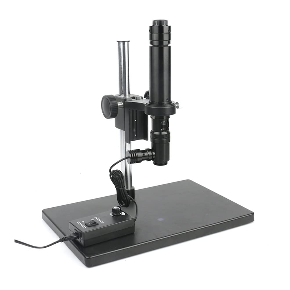 Lab Microscope Accessories 2000X/1400X/800X/400X Coaxial Light Optics Microscope Zoom C Mount Lens CCD CMOS Industrial Camera Big Stand Holder Fit For Phone Touch LCD ITO PCB (Color : A, Size : 400X