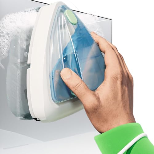 Limpiador De Ventanas Magnético De Doble Cara - Limpiador De Cristal De Doble Capa 16.6x11x14.8 Cm | Grosor Ajustable De 1.5-3 Cm Con Imán Ndfeb | Herramienta De Limpieza De Vidrio Impermeable Para Ma