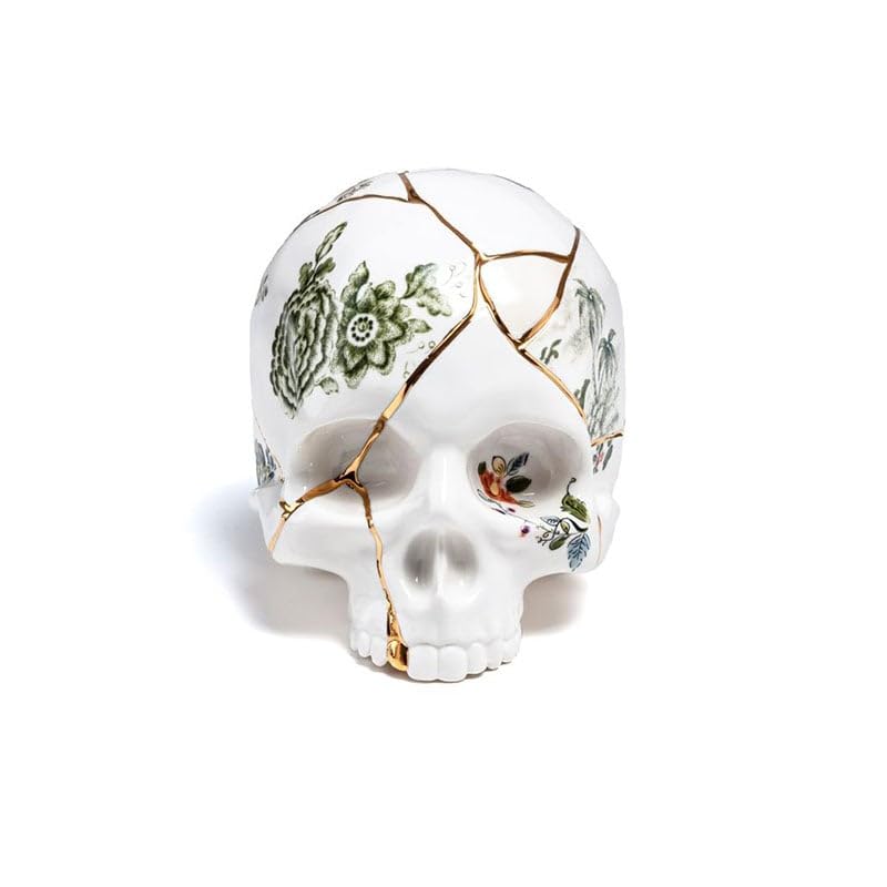 SELETTI TESCHIO PORCELLANA KINTSUGI SKULL 09944