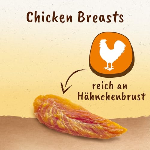 8in1 Tasties Chicken Breasts Hunde-Snack - getreidefreie Leckerlis aus köstlicher Hähnchenbrust, 85 g