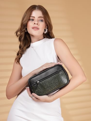 Image of ASIAN Premium Brown Textured Sling Pouch | Compact, Stylish & Travel-Ready Bag for Women and Girls