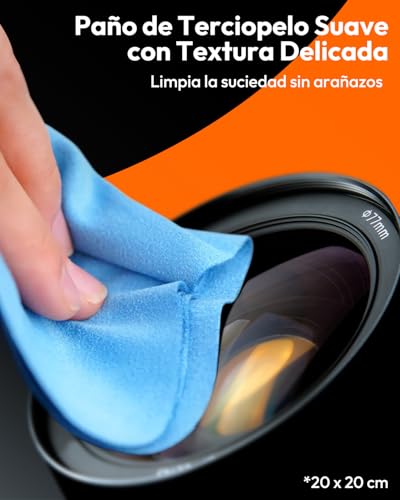 Kit de Limpieza Full Frame, Rollei XL Set de Limpiador Camara 8 en 1 con Lenspen Soplador Paños y Liquido Limpiador Palillos de Limpieza con Sensor Formato Completo(24mm) Cleaning Set para DSLR Lente - imagen 2