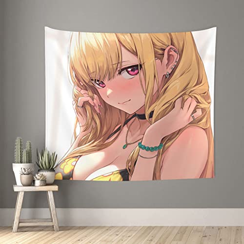 タペストリー その着せ替え人形は恋をす 喜多川 海夢 壁飾り 【視覚コンパクト デコレーション】 キャラクター柄 萌グッズ 大判 多機能 部屋 ファション インテリア 操作簡単 152x130cm