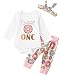 Shalofer Toddler Sweet One Bodysuit Baby First Birthday Clothing Long Sleeve Outfit (White-Long Sleeve, 12-18 Months)