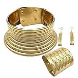 QUXVUIS Conjunto de collar y portátil de estilo Vintage, conjunto collar y brazalete diseño Simple para fiesta, joyería, regalo cumpleaños