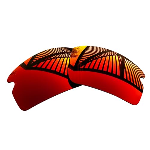 Image of 5 Pairs Replacement Lenses for Oakley Flak 2.0 OO9295 Sunglasses with Rubber Kits - Solid Black+Emerald+Ice Blue+Fire Red+Titanium