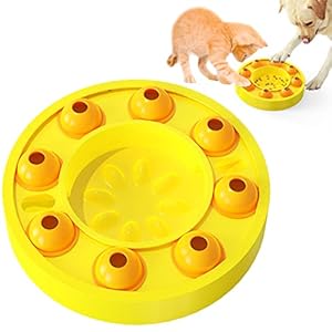 Interactive Dog Toys Treat Dispenser – Food Dispensing Slow Feeder for Boredom and Stimulating, Interactive Pet IQ Training & Mental Enrichment for Small Medium Large Smart Dogs