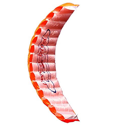HENGDA KITE New 1.4m Power Kite Outdoor Fun Toys Parafoil Parachute Dual Line Surfing Orange