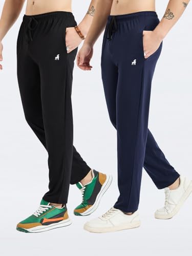 Image of Modeve Men Solid Cotton Blend Track Pant for Summer Pack of 2