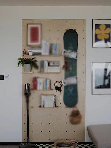 Genérico Estante de Pared para Herramientas, Panel Perforado para Garaje, Almacenamiento de Brocas, Juego de Llaves, Soportes, Panel Perforado de Madera para baño, Tablero Colgante de Madera, Juego d