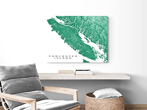 Maps As Art Vancouver Island Map Wall Art Print, Bc Canada thumb #3