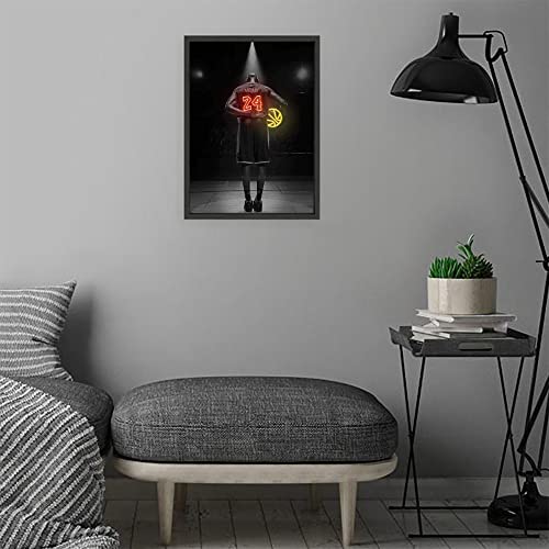 VERRE ART Black Floater Framed Canvas - Wall Decor for Living Room, Bedroom, Office, Hotels, Drawing Room (10in X 14in) - Kb Bryant - Mamba Out