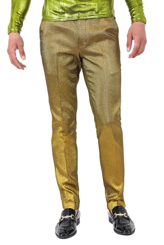 Barabas Men's Solid Color Shiny Textured Luxury Chino Pants 2cp31053