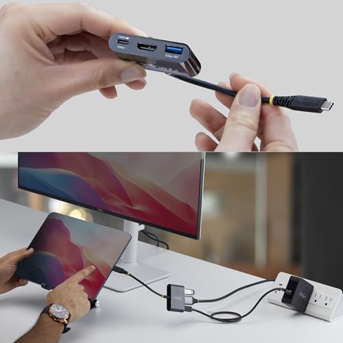 Mini Docking Station USB-C HDMI 4K 60Hz Hub USB 5Gbps Adaptador multipuerto PD 140W 4