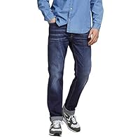 JACK & JONES Jeans Regular Fit Denim Stone Washed Mid Waist mit Heller Naht JJICLARK JJORIGINAL, Farben:Blau,Größe Jeans:W34 L34,Z - Länge L30/32/34/36/38:L34