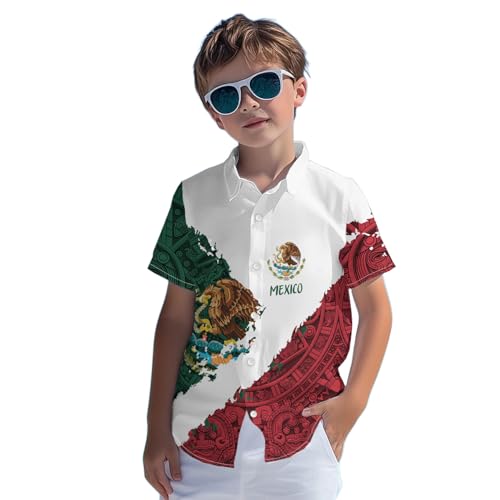 Hawaiian Shirts for Boys Funny Button Down Short Sleeve Shirt Kids Summer Beachwear Tops Aloha Shirt