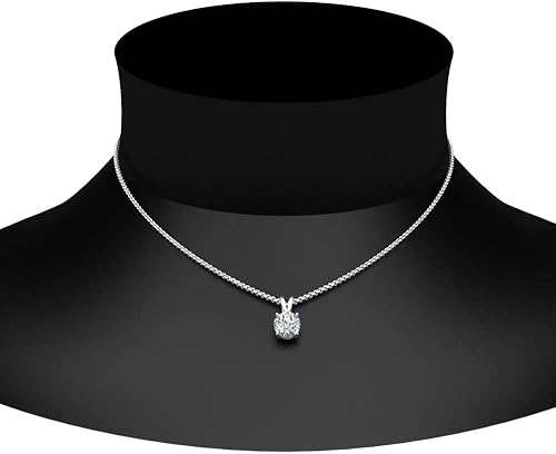 Miniatura 5 de Fascinating Diamonds 12-1 12 Carat LAB GROWN Diamond Solitaire Pendant IGI Certified 14K Gold 4 Prong Diamond Pendant Necklace For Women Very Good