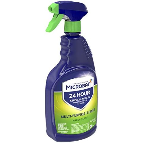 Microban 24 Hour Multi-Purpose Cleaner, Sanitizing and Disinfectant Spray, Fresh Scent, 22 Ounce (Pack of 2) Cover