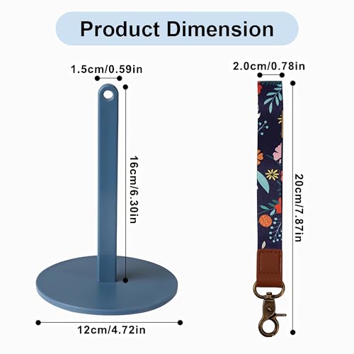 Image of Dasonwin Wrist Yarn Holder for Walking & Travel, Portable Tangle-Free Spindle, Lightweight Hanging Dispenser, Crochet Gift (Blue)