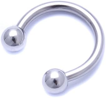 4youquality Surgical Steel Horseshoe Nose Lip Ear Teeth Piercing Hoop Ring Daith Tragus Ring