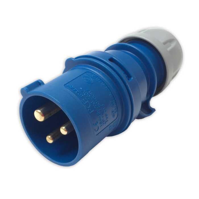 CEE CeeForm Plugs/Sockets IP44 IEC 60309 (230 Volt Blue Plug, 32 Amps)