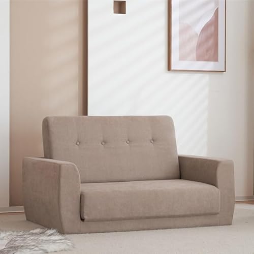 ソファーベッド ソファ 2人掛け 折りたたみベッド 3WAY 脚付き ソファベッド カウチソファ コンパクト フロアソファ 一人暮らし ワンルーム おしゃれ (ライトグレー) [4]