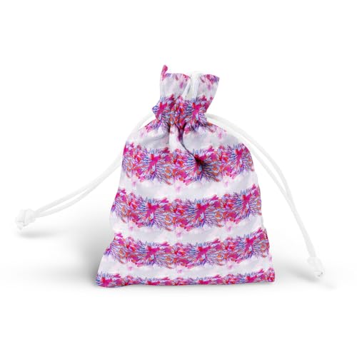 Image of ArtzFolio Pink & Violet Element | Pouch Wrist Potli Bag | Bag for Weddings & Casual Parties