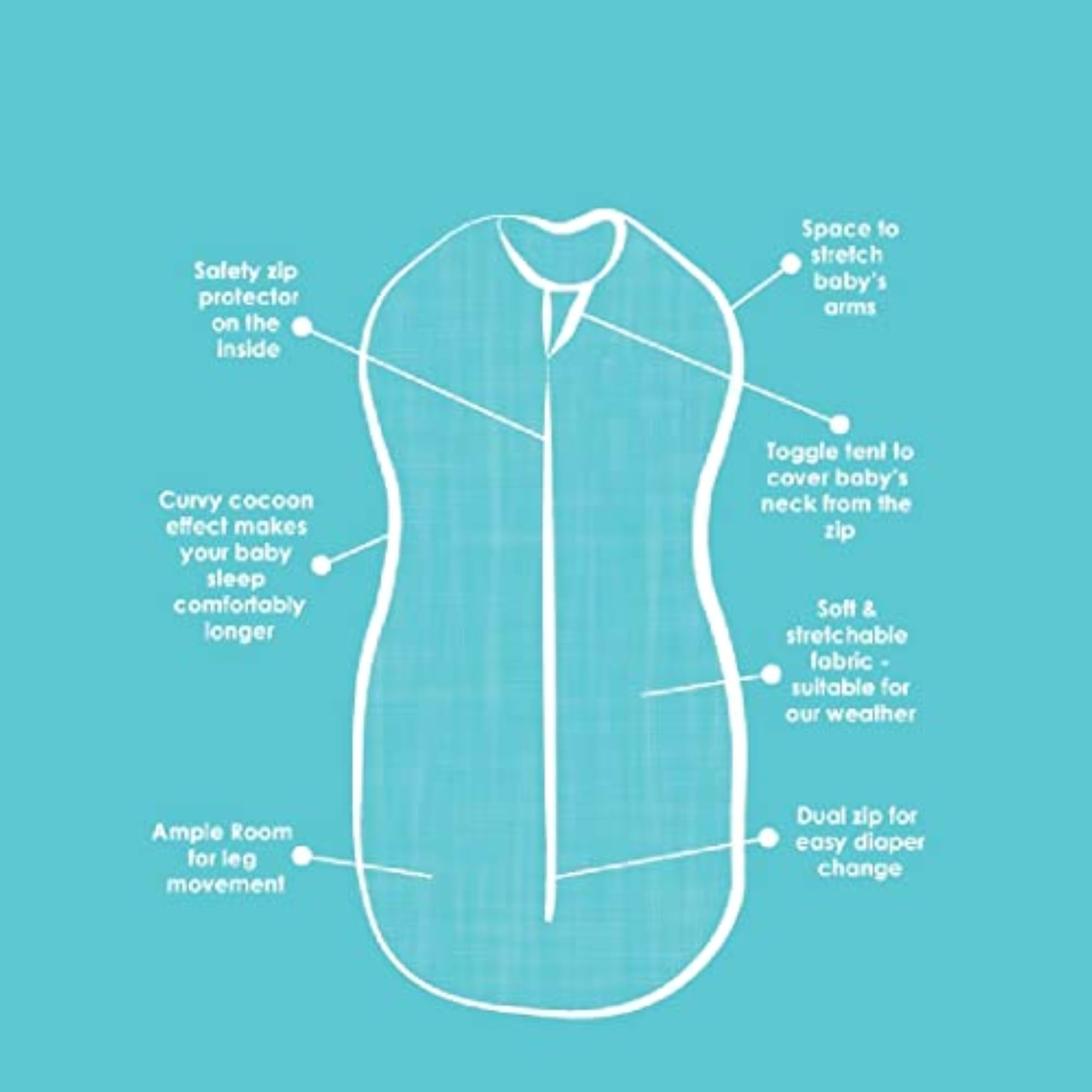Swaddle Pod Blanket Sleep Sack Wrap for Infants, Grey