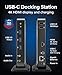 Plugable USB-C Dock with 4K HDMI and 60W Charging, Compatible with Thunderbolt 3/4, USB4, and USB C macOS, Windows, and Chromebook 1Gbps Ethernet, 3X USB 3.0, 2X USB 2.0, Driverless