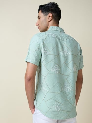 Image of Thomas Scott Men's | Self Designed | Embroidered | Long Sleeve | Plus Size | 100% Cotton | Casual | Shirts for Men