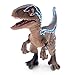 Gemini&Genius Dinosaur Toys Baby Velociraptor with Movable Jaw and Hands, Cake Topper, Collectible Action Figure, Birthday Gifts and Party Supplies for Kids