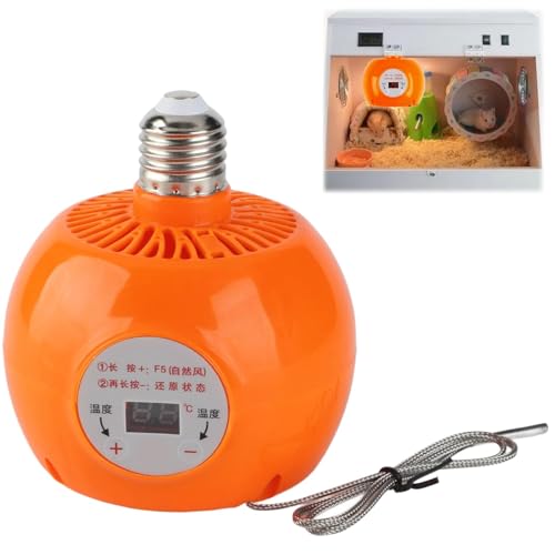 Tissting Lámpara de Calor para Aves de Corral, Lámpara de calefacción automática Ajustable 150W 220V E27 con Pantalla LCD para Conejos Pollos Mascotas, Granjas y Corrales