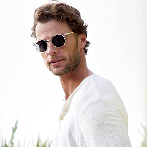 Image of PRIVE REVAUX unisex-adult The Maestro Metal X Round Sunglasses