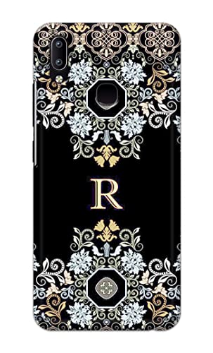 Image of PRINTFIDAA Name II Initial II Letter Floral Pattern Alphabet R Printed Designer Hard Back Case Cover for Vivo Y91 / Vivo Y95 -(TY) MVN1007