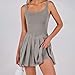 Kioxiuin Womens Tennis Dress with Built in Shorts One Piece Workout Smocked Mini Dress A Line Yoga Golf Dress,Light Grey,L