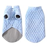 Warm Dog Coat, Winter Coat Pet Cold Weather Coats Cozy Snow Vest for Small Medium Dogs (Blue, X-Large)