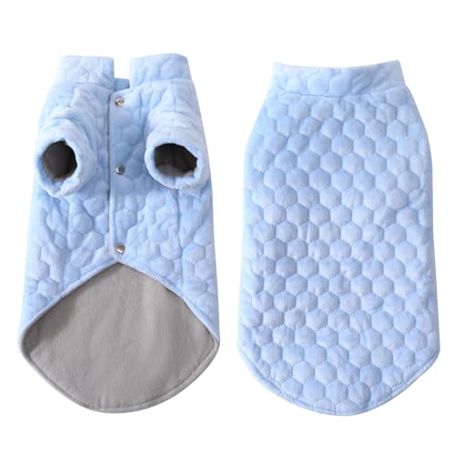 Warm Dog Coat, Winter Coat Pet Cold Weather Coats Cozy Snow Vest for Small Medium Dogs (Blue, X-Large)