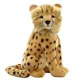 Hansa Cheetah Cub Stuffed Plush Animal, Sitting