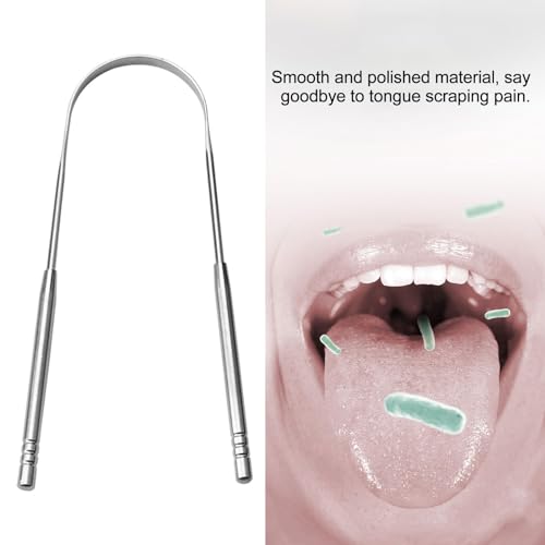 Tongue Scraper - Stainless Steel Tounge Scrappers | Metal Tough Scrapers Men and Women Hygiene Product | Tongue Scraper for Adults | Bad Breath Gone, Help Improve Oral Hygiene | for Deep Clean - Image 5