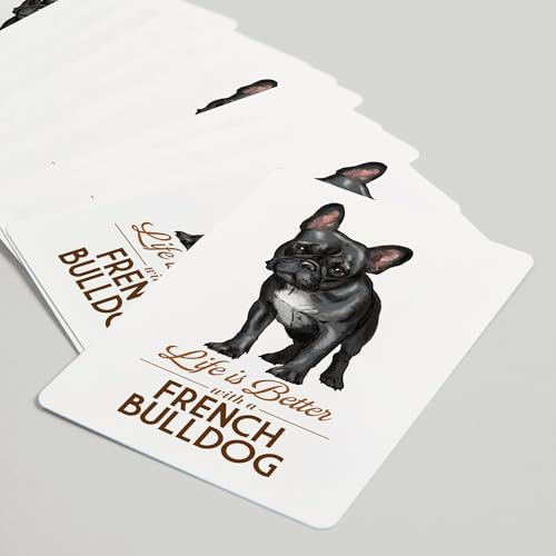 Baraja Póker French Bulldog 52 Cartas Tamaño Poker miniatura 5