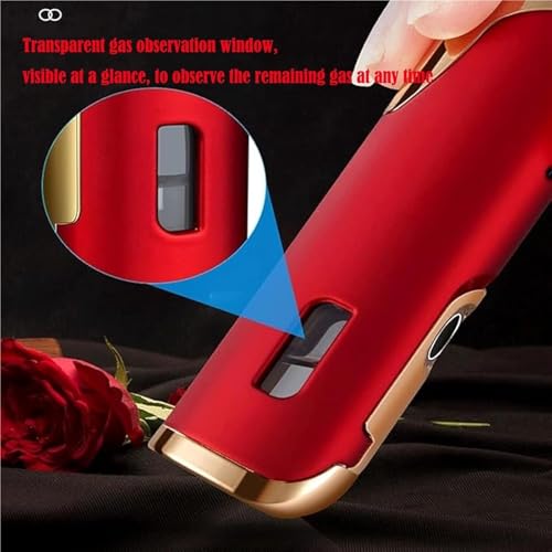 Encendedor soplete de gas butano recargable dorado miniatura 4