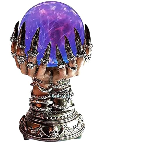 Witch Crystal Ball Decor Halloween Crystal Ball Decoration Halloween Glowing Crystal Ball Fortune Telling Crystal Ball Halloween Desktop Ornaments For Halloween Living Room Decor