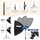 EMART Softbox 65cm, Soft Box Durchmesser Dimmbare LED Beleuchtung Kit 135W 3000-6500K für Fotografie, Video, Fotografie, Studio Porträts, Live-Streaming