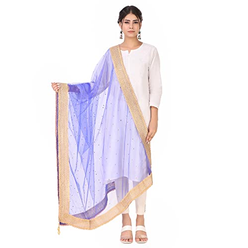Image of Traditions Bazaar Women's Net Zari Border Dupatta