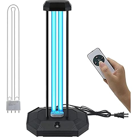 BAIMNOCM UVC Lamp Light 38W, UV Lighting Bulb, Ozone lamp with Remote Control Timer for Household Area 1 Count Cover