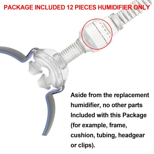 12er-Pack Ersatz Humi DX kompatibel mit AirMini und Airfit N20 und P10, verbessert die Befeuchtung des Luftstroms, Hochwertiges CPAP-Zubehör von BlessEase