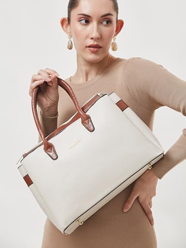 Image of Fargo Roam Handbag for Women | Vegan Leather with 15-Inch Laptop Compartment, RFID Pocket, Smooth Zip & Premium Look | Stylish Office, College & Travel Bag | Made in India